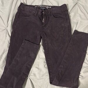 American Eagle Outfitters Women's Dark Gray Skinny Pants